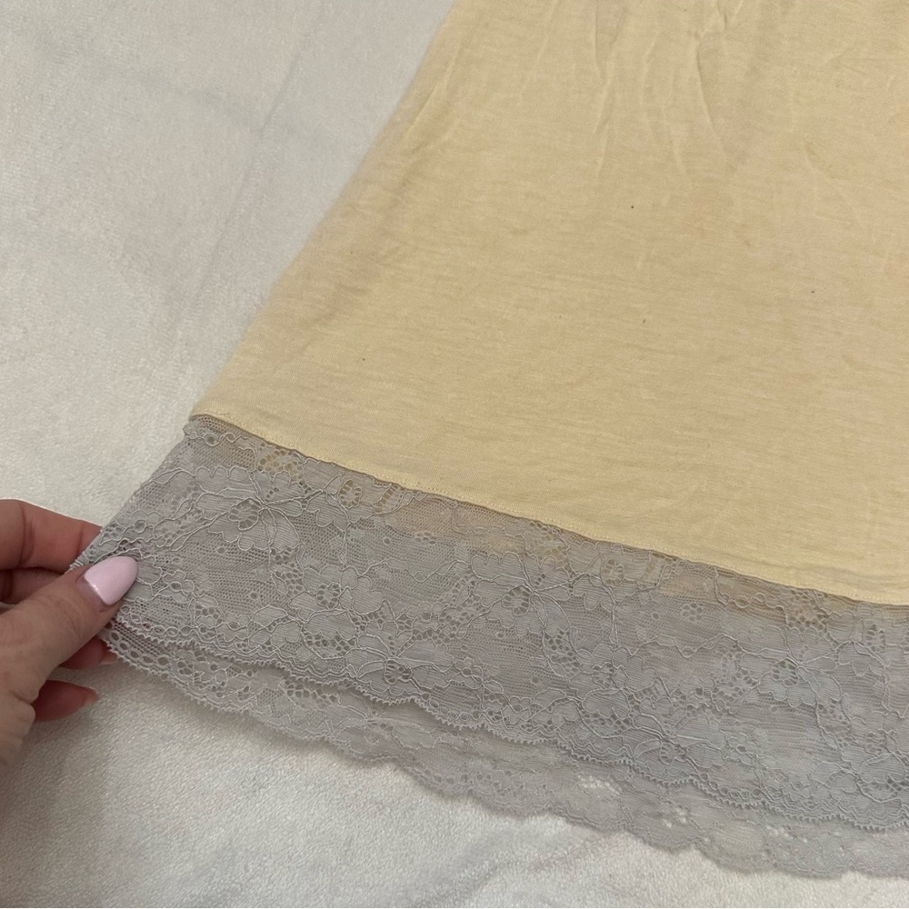 Victoria's Secret vintage y2k yellow and Gray Lace slip dress 51646 - Picture 3 of 13